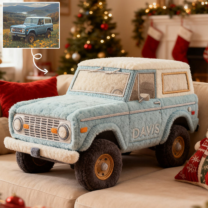 Custom 3D Vehicle Plush Pillow – Personalized Car Pillow for Christmas