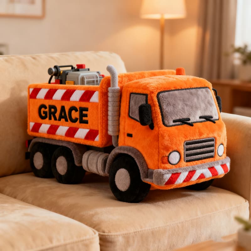 Personalized Engineering Rescue Vehicle Plush Pillow