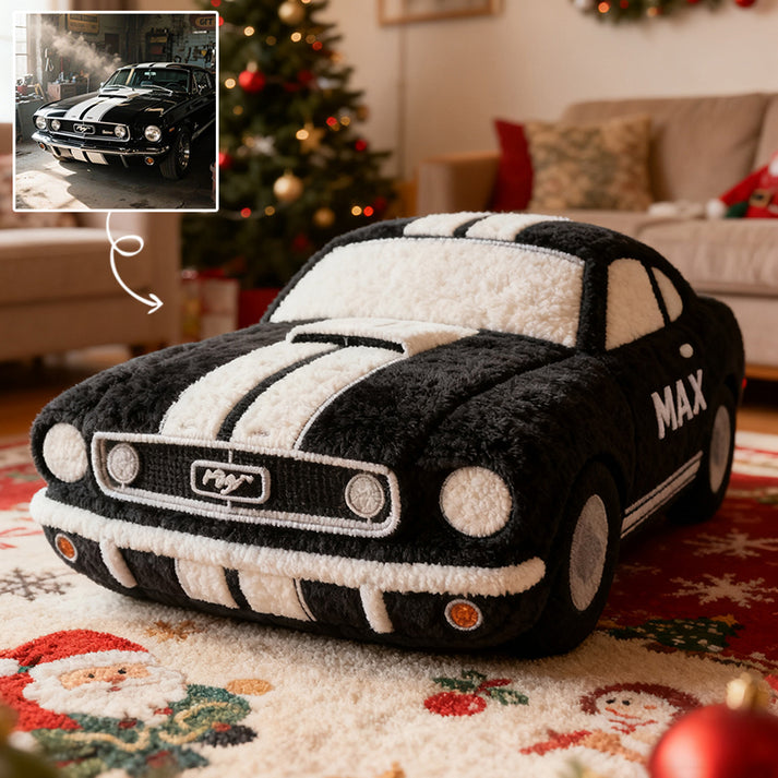 Custom 3D Vehicle Plush Pillow – Personalized Car Pillow for Christmas