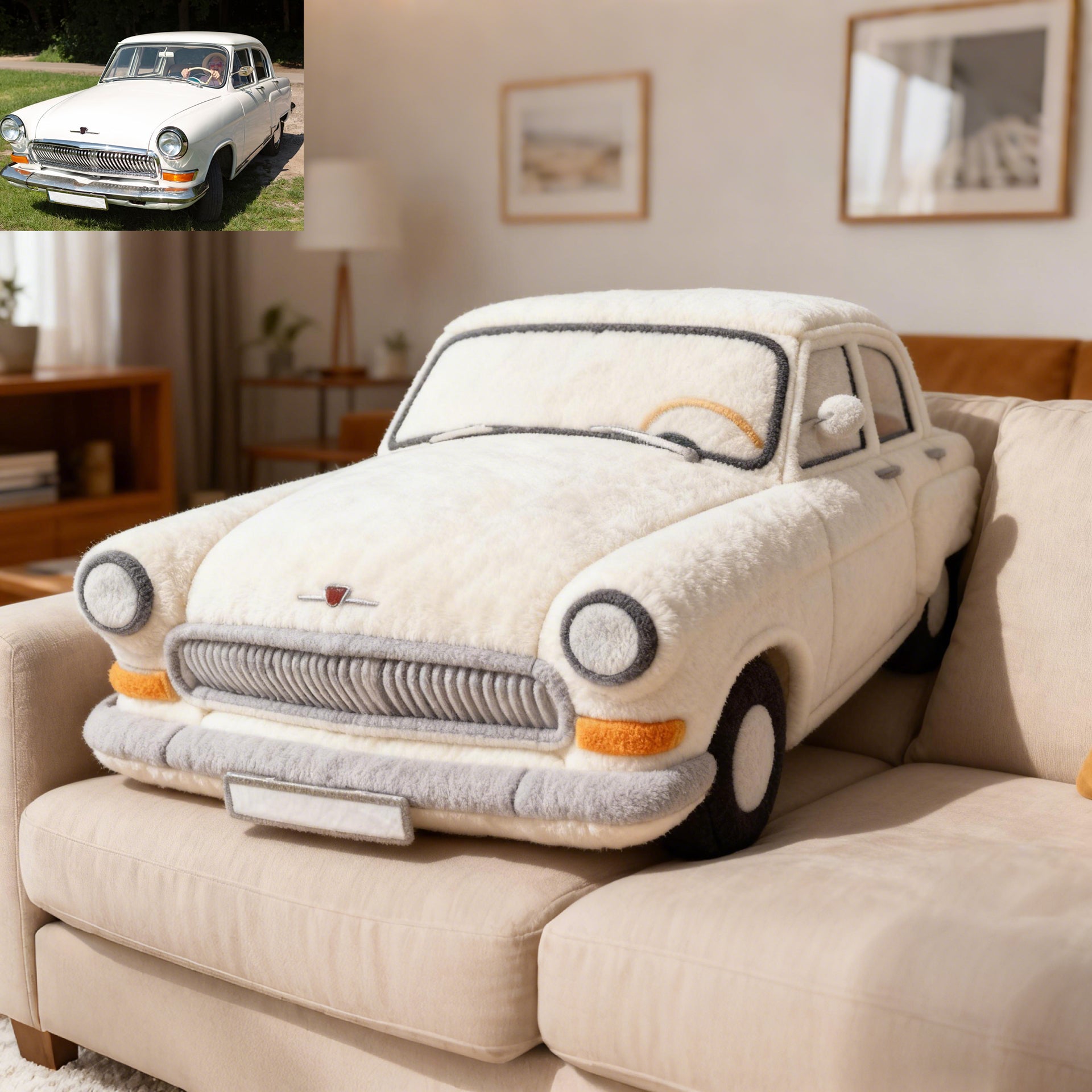 Custom Car Photo Pillow - Unique Gift for Car Lovers