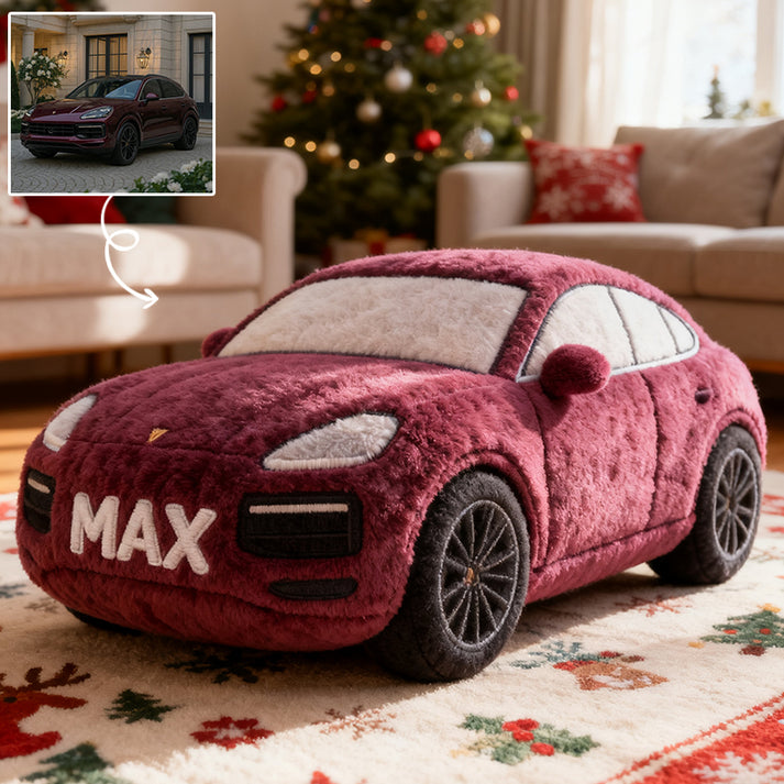 Custom 3D Vehicle Plush Pillow – Personalized Car Pillow for Christmas