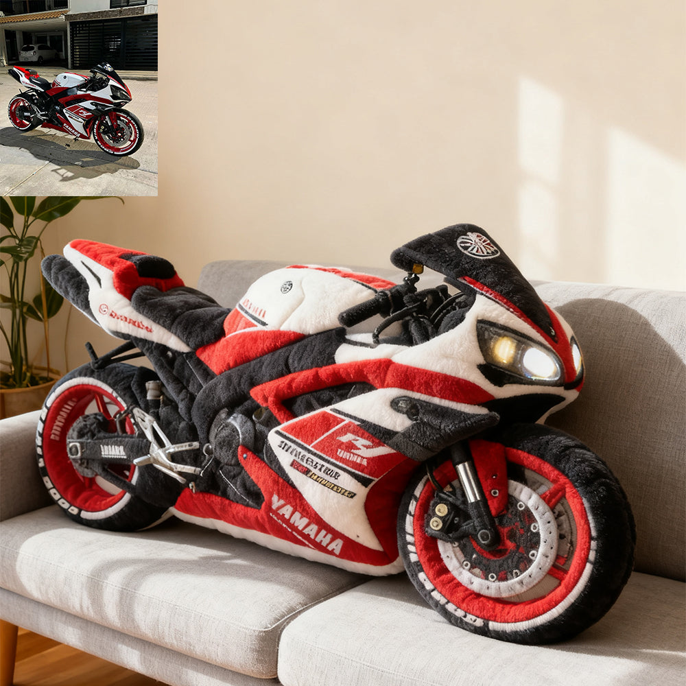 Personalized Motorcycle Photo Pillow
