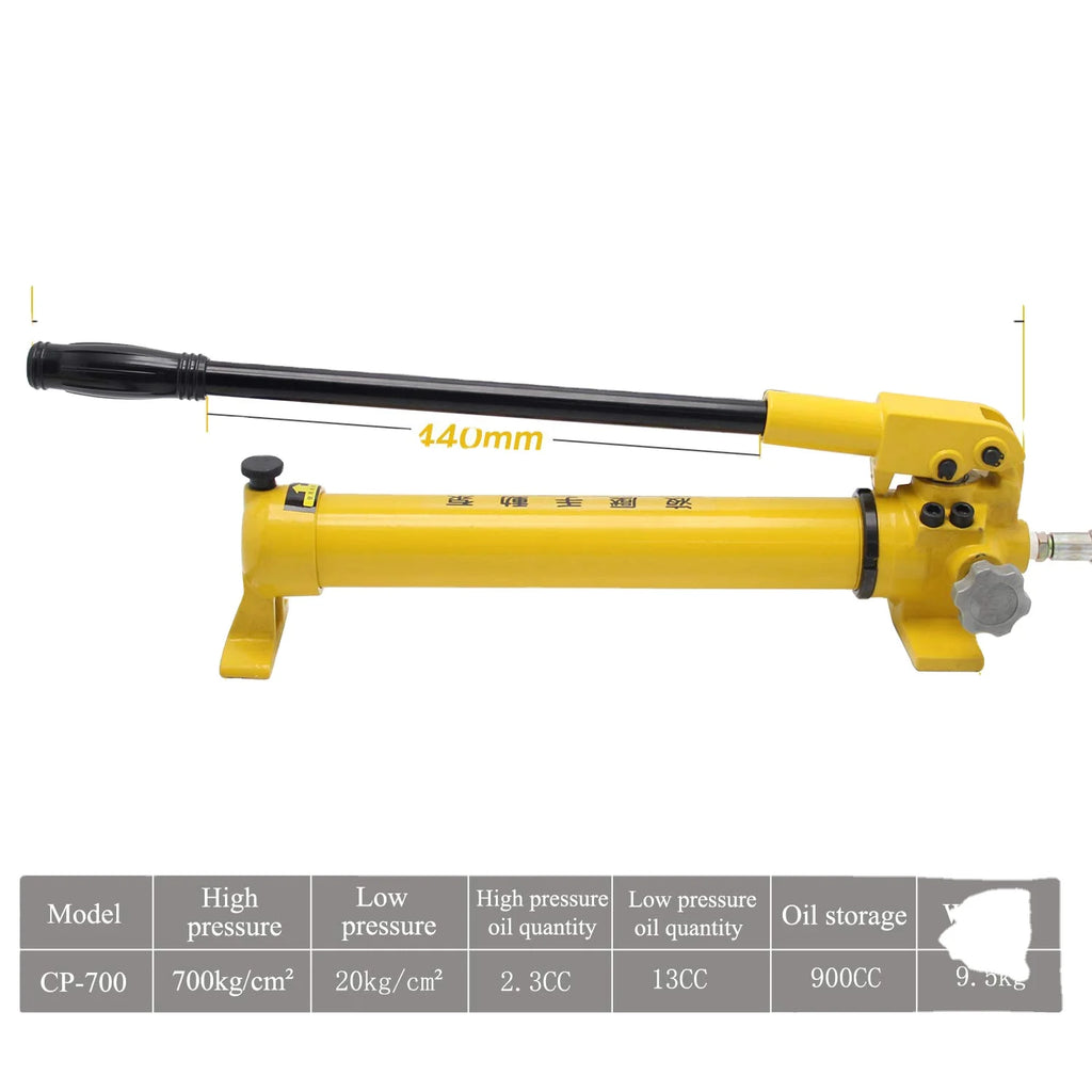 CP-700 Hydraulic Manual Pump, 10000PSI Lightweight Hydraulic Hand Pump for 10 Ton Hydraulic Ram Cylinders