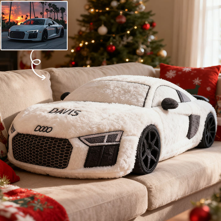 Custom 3D Vehicle Plush Pillow – Personalized Car Pillow for Christmas