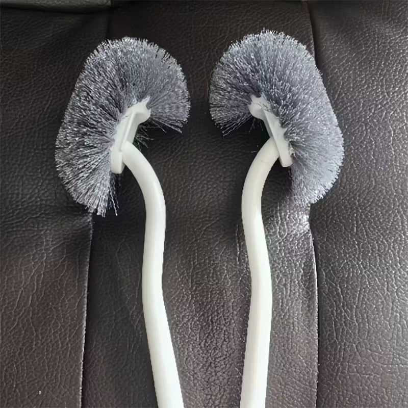 1 ergonomic c shaped long handle toilet brush manual deep