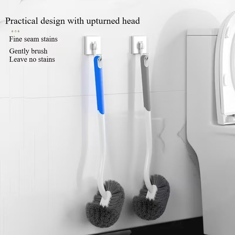 1 ergonomic c shaped long handle toilet brush manual deep