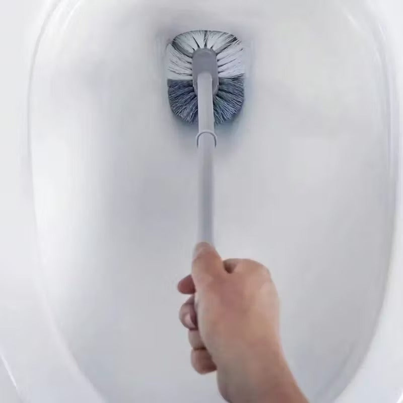 1 ergonomic c shaped long handle toilet brush manual deep